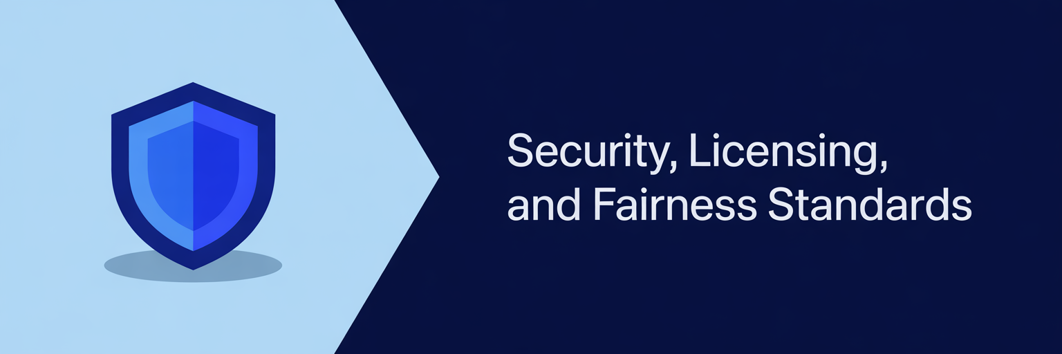 Security, Licensing, and Fairness Standards